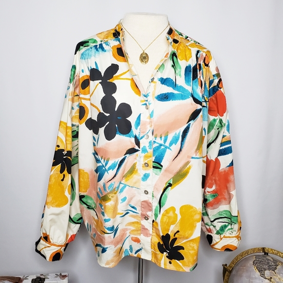 Anthropologie Poplin Blouse Sz S (NWT) - Picture 7 of 9